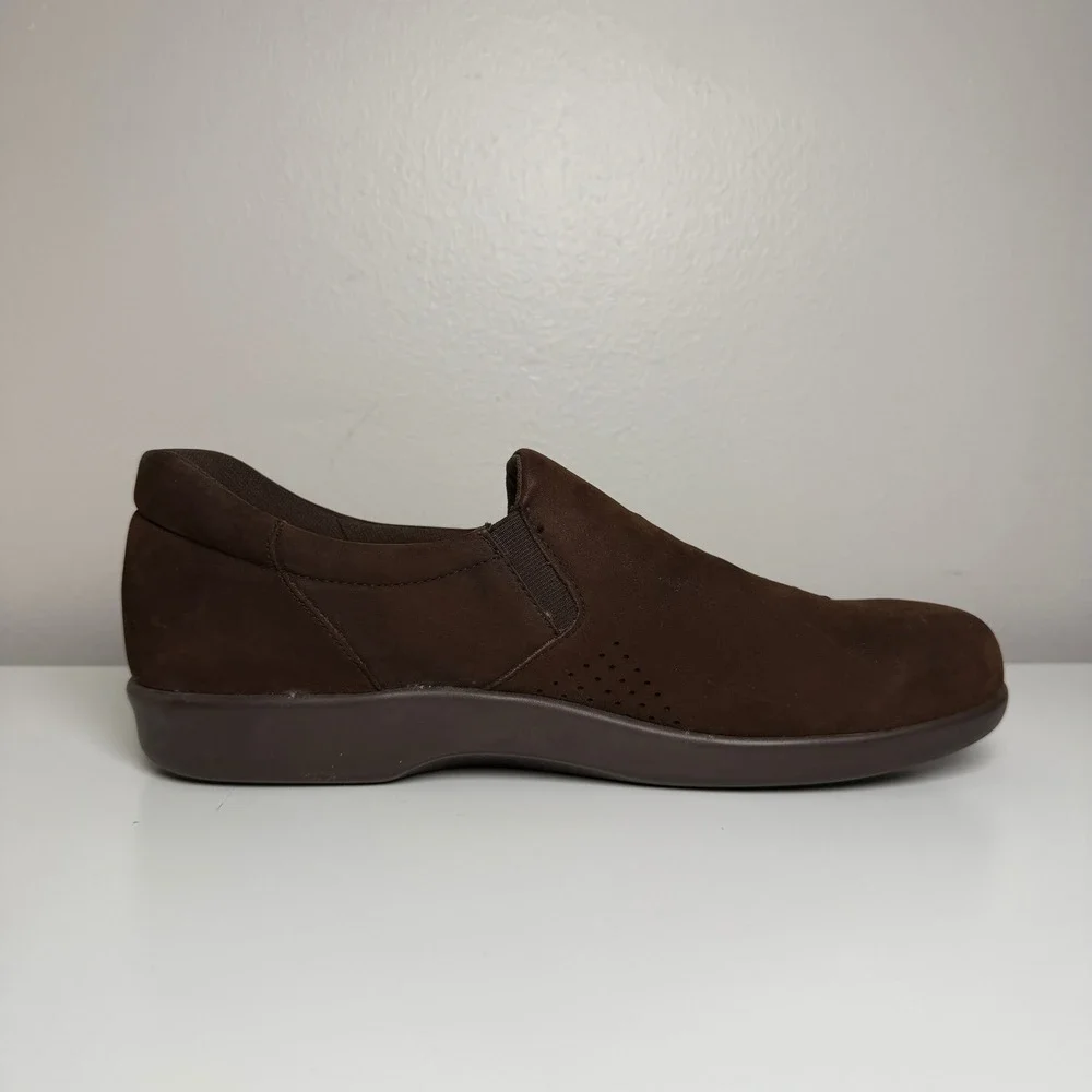 SAS Womens Viva-N Slip On Loafer 10 N Brown‎ Suede Soft Step Comfort Shoes